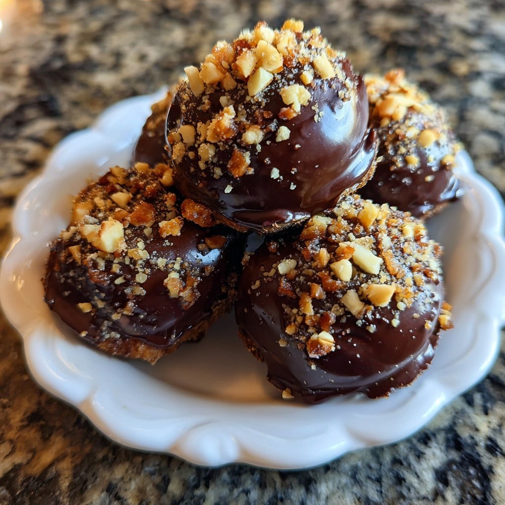 Schokoladenerdbeeren mit Nüssen