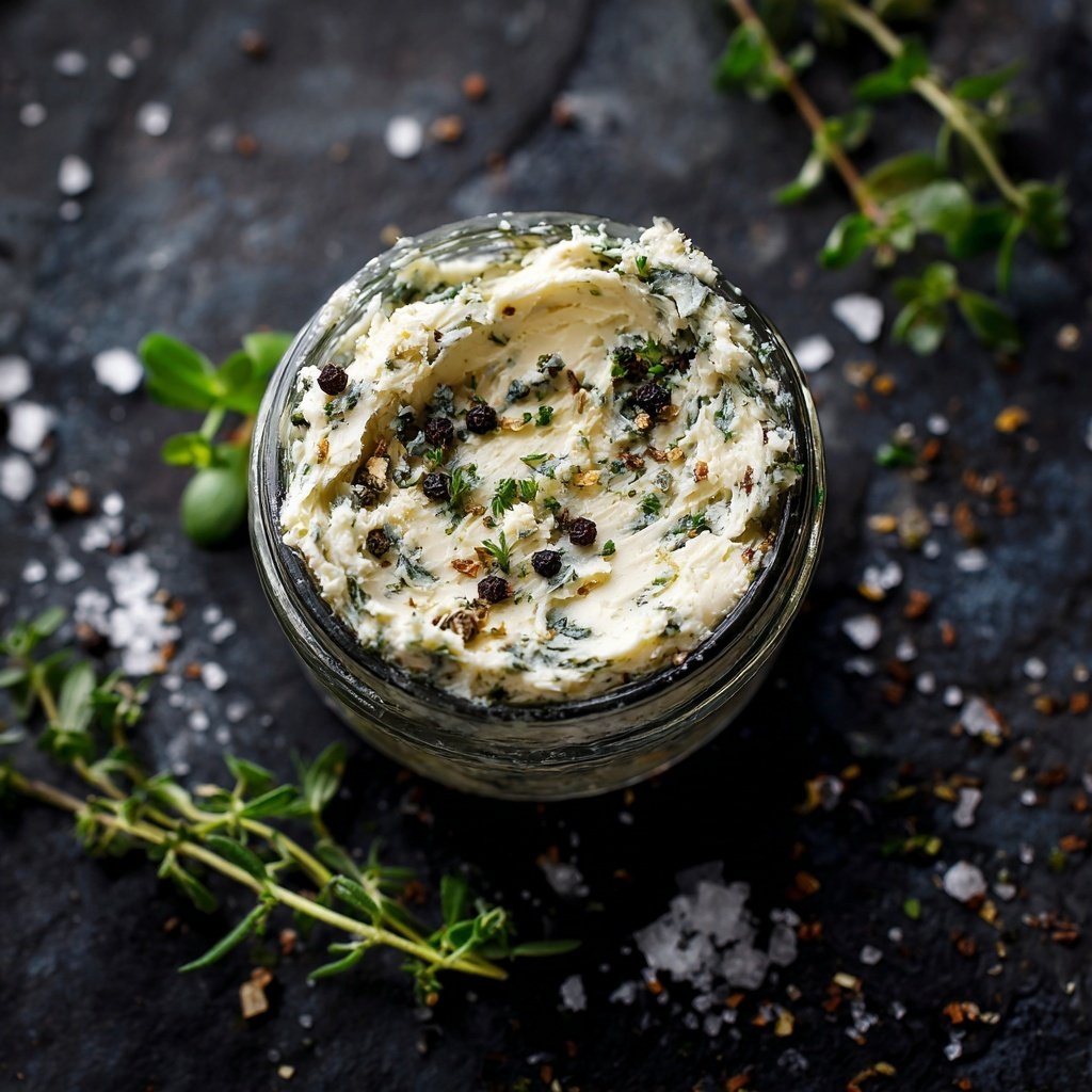 Kräuterbutter Mit Meersalz Und Pfeffer