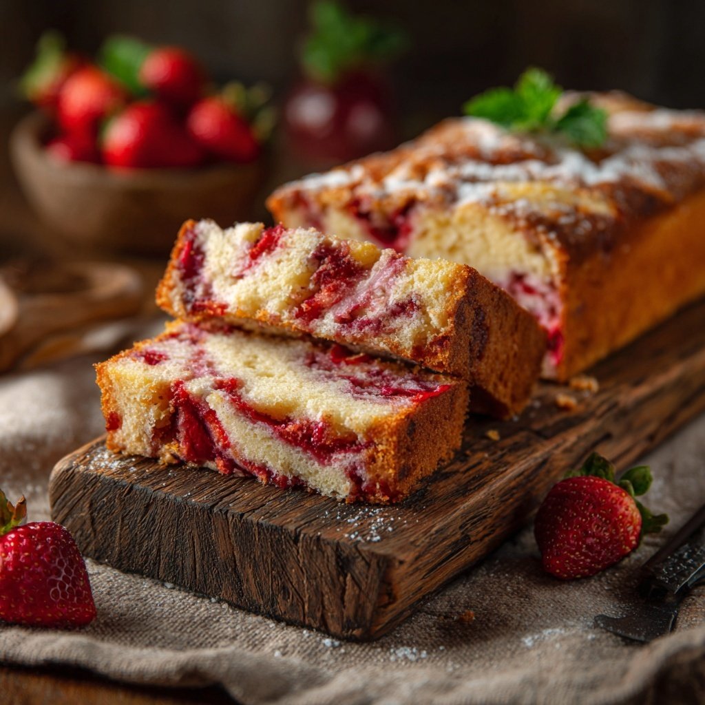 Erdbeer Vanille Rührkuchen