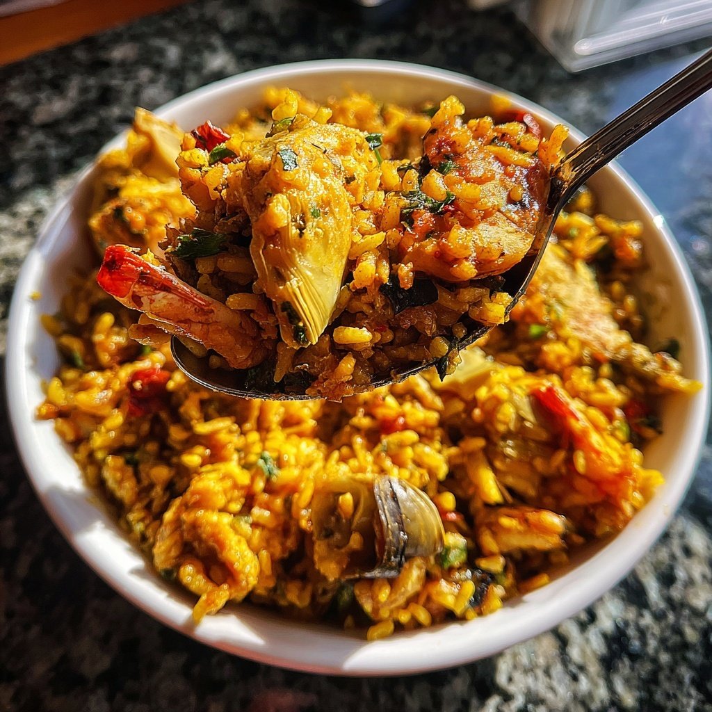 Paella mit Artischocken