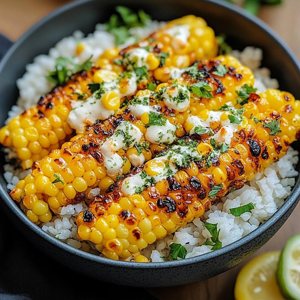 Street Corn Hähnchen Reis Bowl