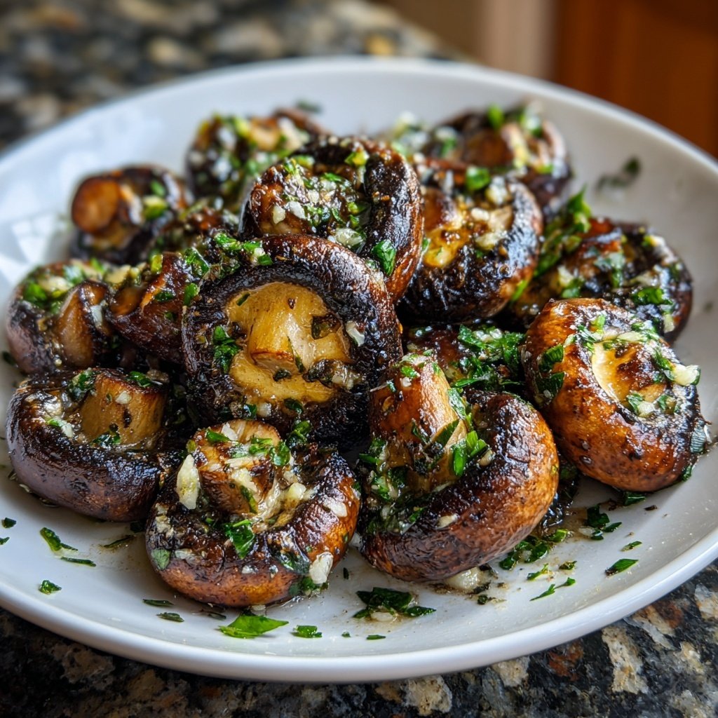 Gegrillte Champignons Mit Knoblauch