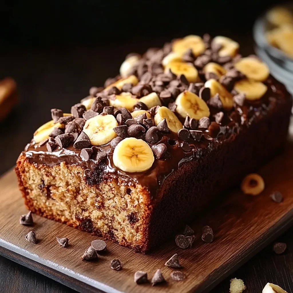 Bananenbrot mit Schokostückchen