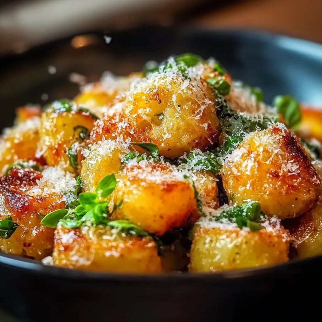 Knusprige Knoblauch Parmesan Rosenkohl