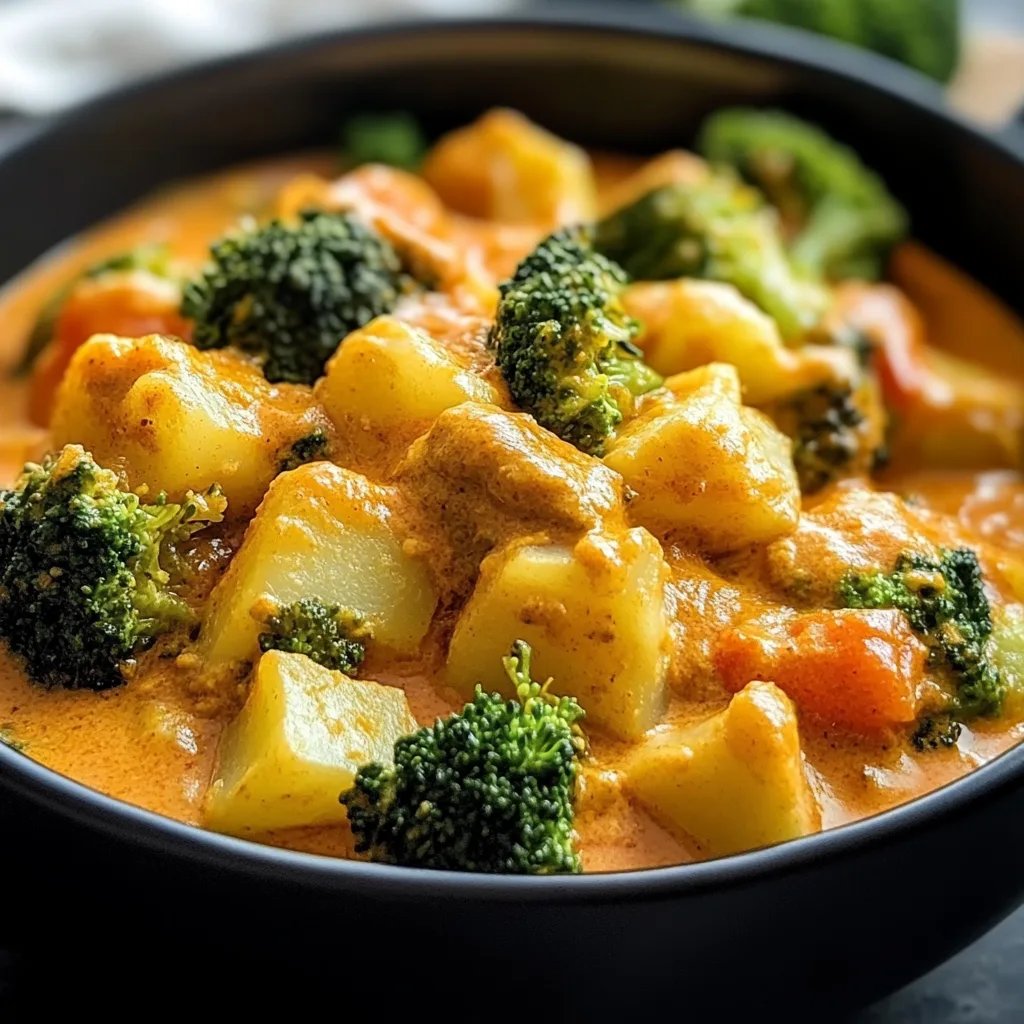 Cremiges Kartoffel-Brokkoli-Curry
