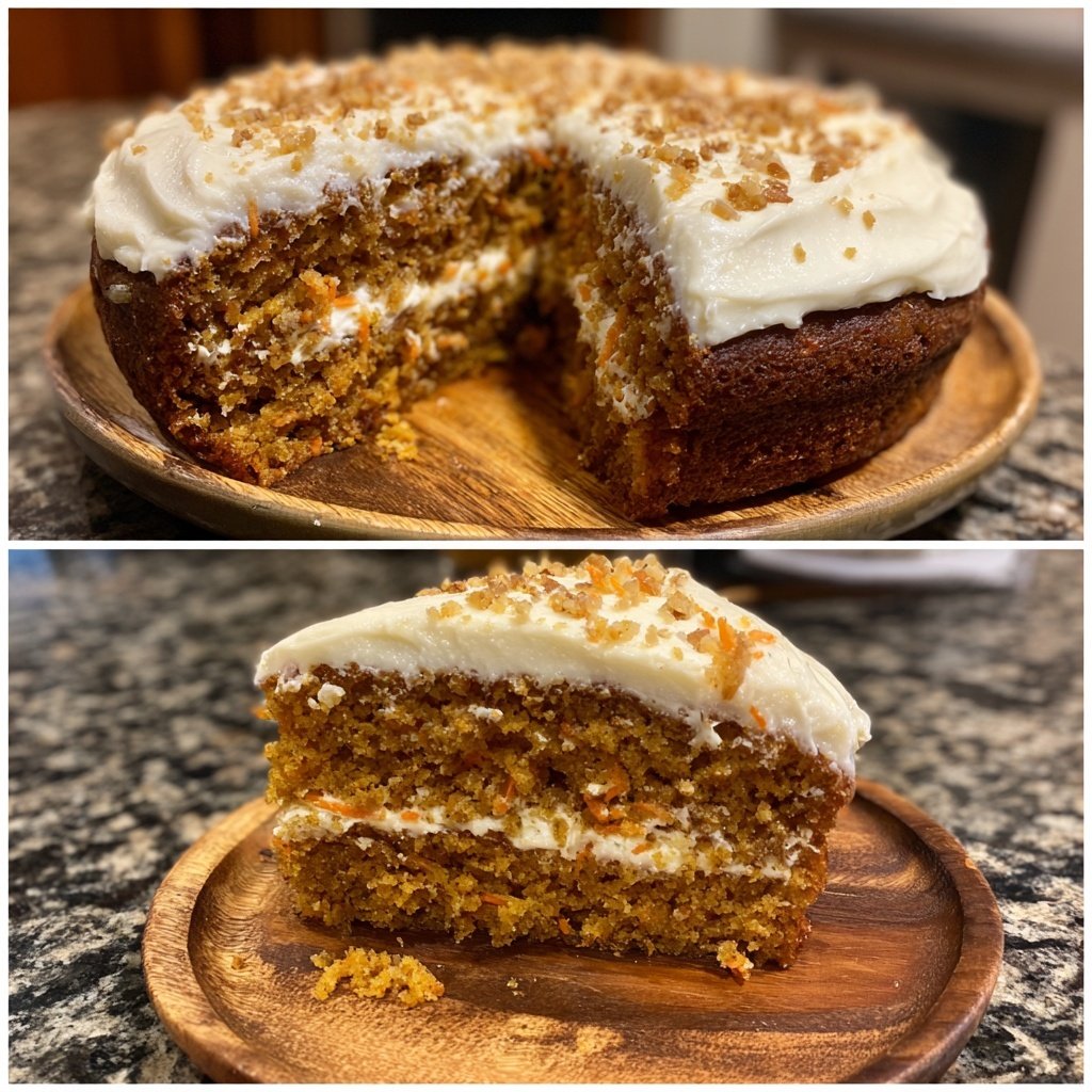 Karottenkuchen Mit Frischkäse Füllung